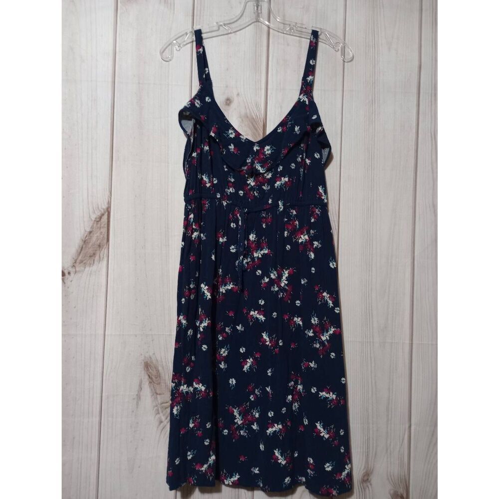 Torrid Dress Ladies 1x Navy Fushia Sleeveless Sundress